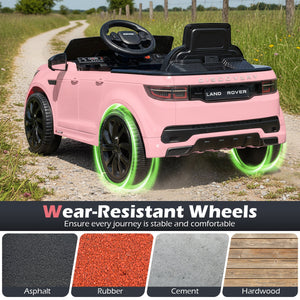 Licensed Land Rover Kids Ride on Car 12V Battery Powered Kids Electric Car-Pink view 9