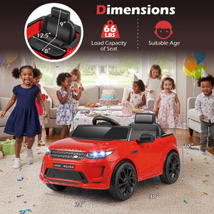 Licensed Land Rover Kids Ride on Car 12V Battery Powered Kids Electric Car-Red view 4
