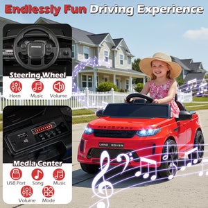 Licensed Land Rover Kids Ride on Car 12V Battery Powered Kids Electric Car-Red view 7