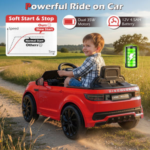 Licensed Land Rover Kids Ride on Car 12V Battery Powered Kids Electric Car-Red view 9