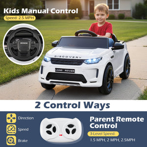 Licensed Land Rover Kids Ride on Car 12V Battery Powered Kids Electric Car-White view 5