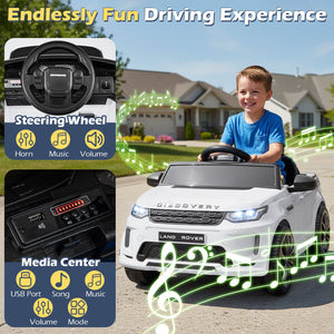 Licensed Land Rover Kids Ride on Car 12V Battery Powered Kids Electric Car-White view 6