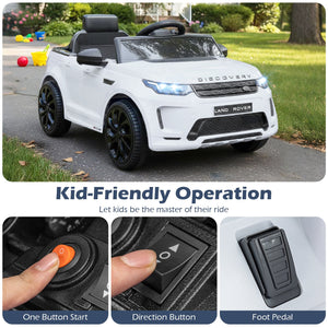 Licensed Land Rover Kids Ride on Car 12V Battery Powered Kids Electric Car-White view 7