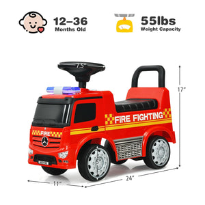 Licensed Mercedes Benz Kids Fire Engine Racer-Red view 5