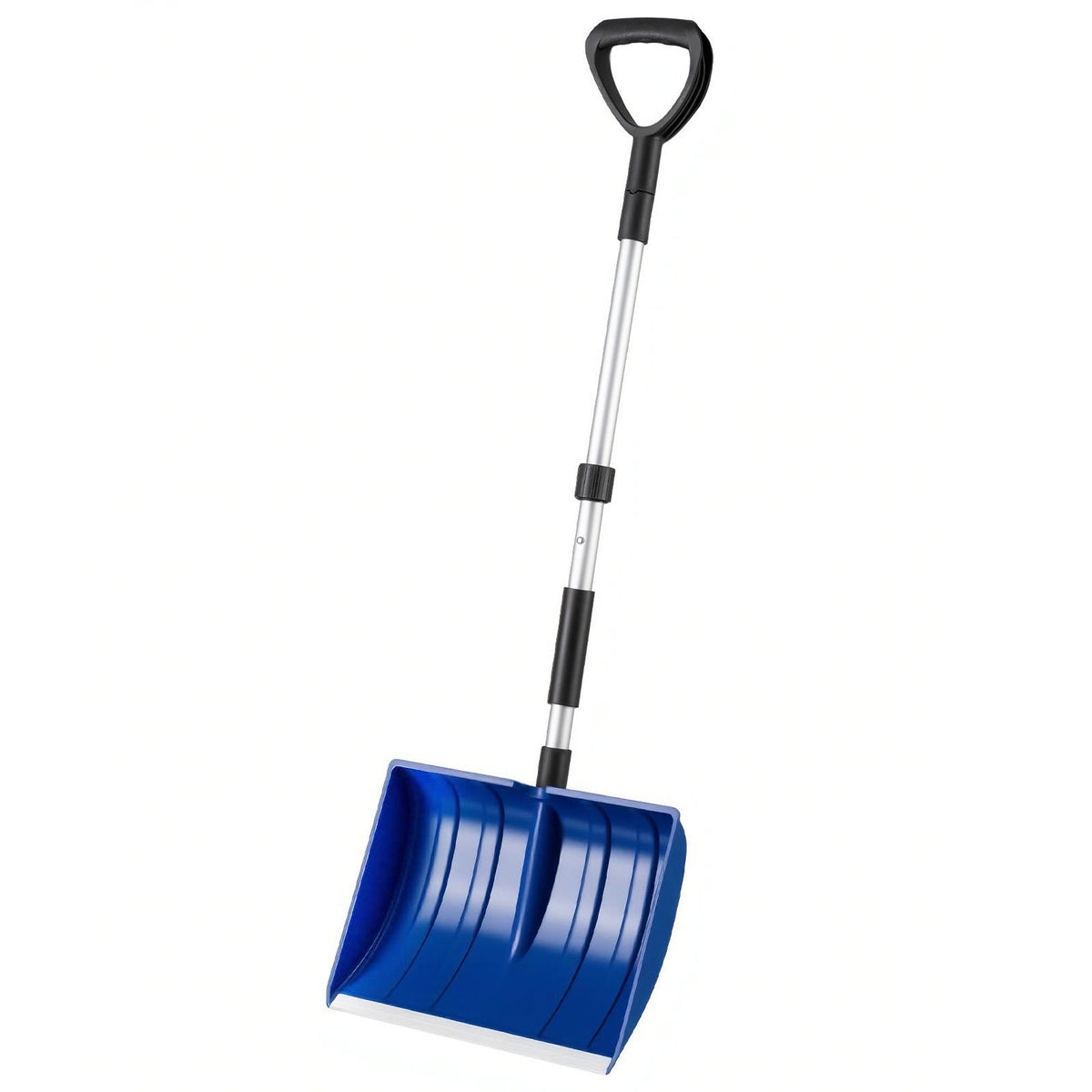 Lightweight and Portable Snow Shovel with D-grip Handle for Driveway and Car-Blue