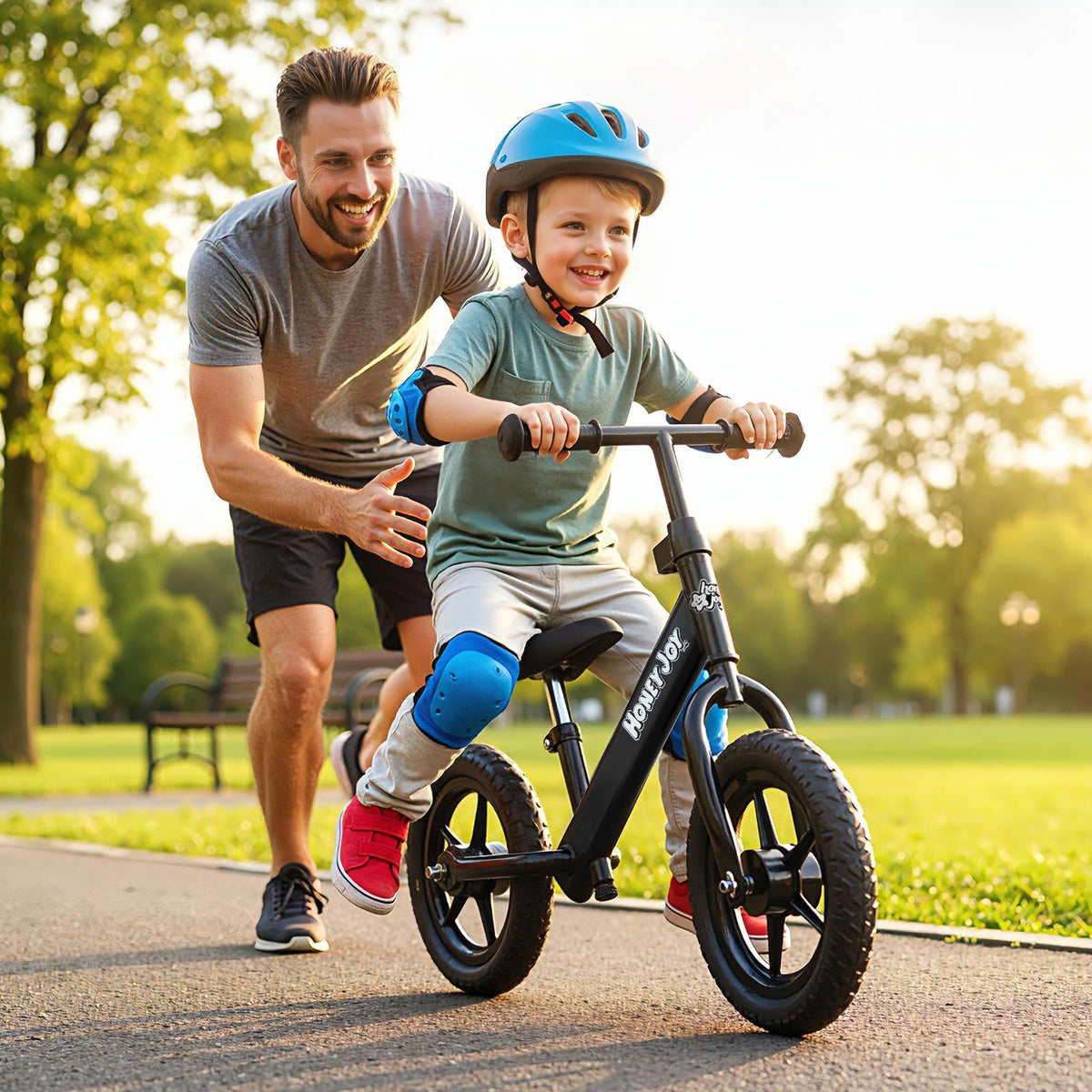 Lightweight Toddler Balance Bike No Pedal Training Bicycle-Black view 3
