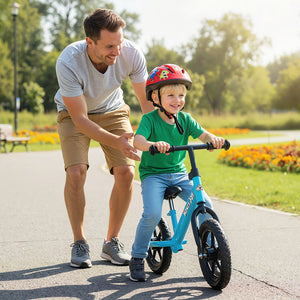 Lightweight Toddler Balance Bike No Pedal Training Bicycle-Blue view 3