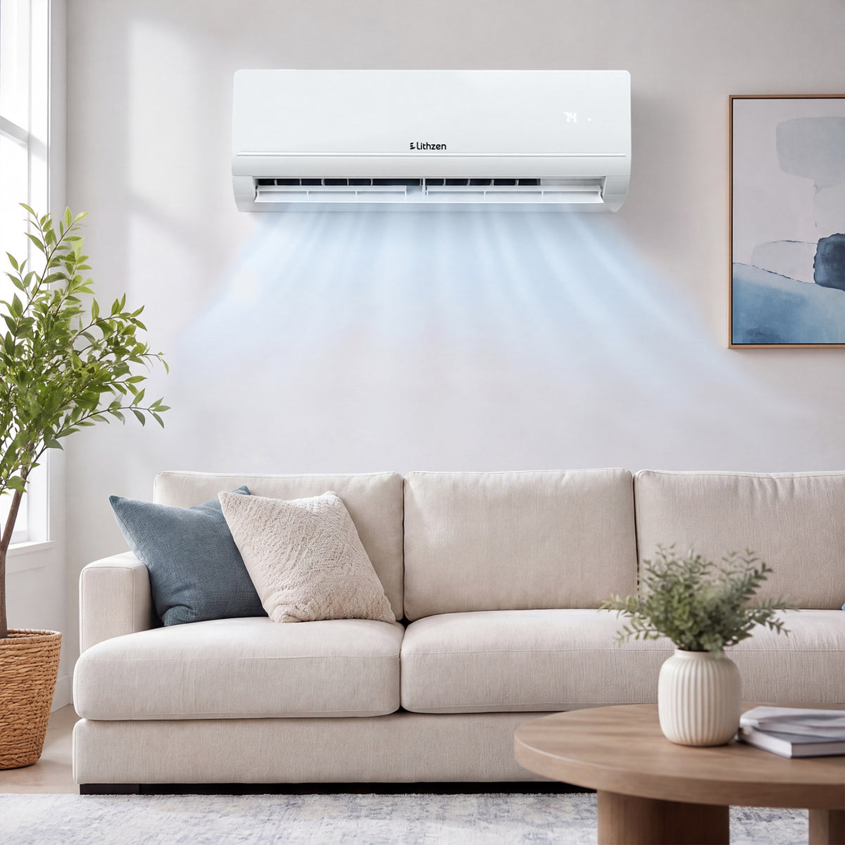 Lithzen 18000 BTU 208-230V 17 SEER2 Mini Split Air Conditioner and Heater WiFi Enabled view 3