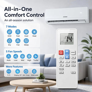 Lithzen 18000 BTU 208-230V 17 SEER2 Mini Split Air Conditioner and Heater WiFi Enabled view 5