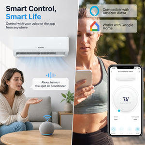 Lithzen 18000 BTU 208-230V 17 SEER2 Mini Split Air Conditioner and Heater WiFi Enabled view 8