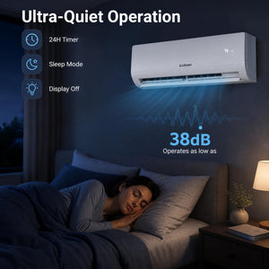 Lithzen 18000 BTU 208-230V 17 SEER2 Mini Split Air Conditioner and Heater WiFi Enabled view 9