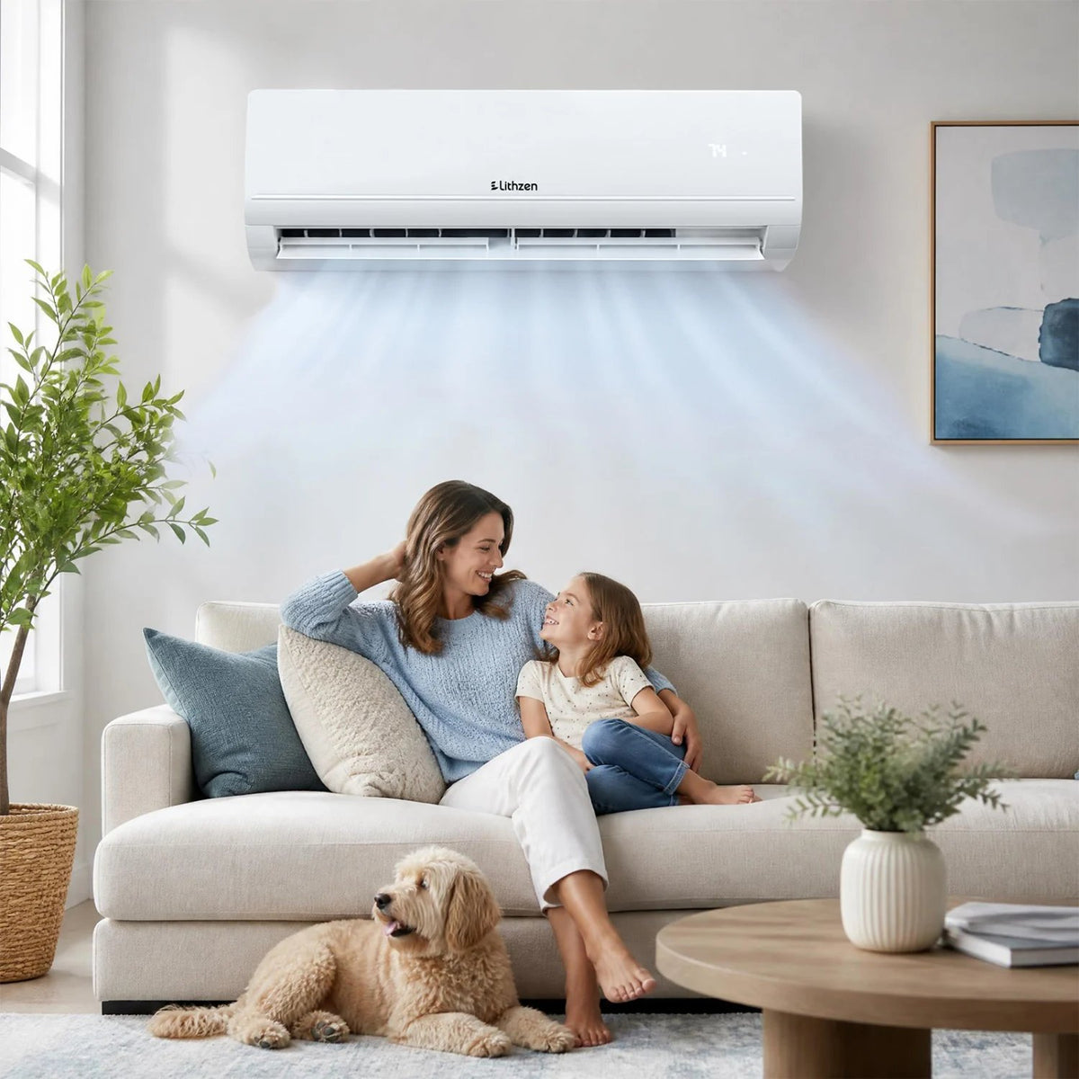 Lithzen 24000 BTU 208-230V 17 SEER2 Mini Split Air Conditioner and Heater WiFi Enabled view 2