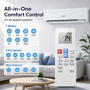 Lithzen 24000 BTU 208-230V 17 SEER2 Mini Split Air Conditioner and Heater WiFi Enabled view 5