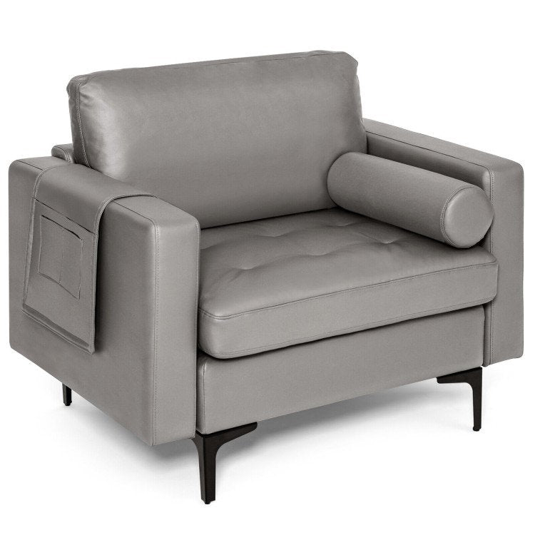 Living Room Set: Floor Lamp + Accent Chair + 3-Seat Sofa view 4