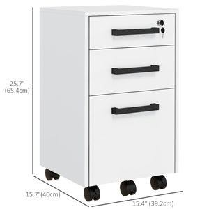 Lockable Vertical File Cabinet with Lock, 3 Drawer Filing Cabinet with Hanging Bars for Letter and A4 Size – view 9