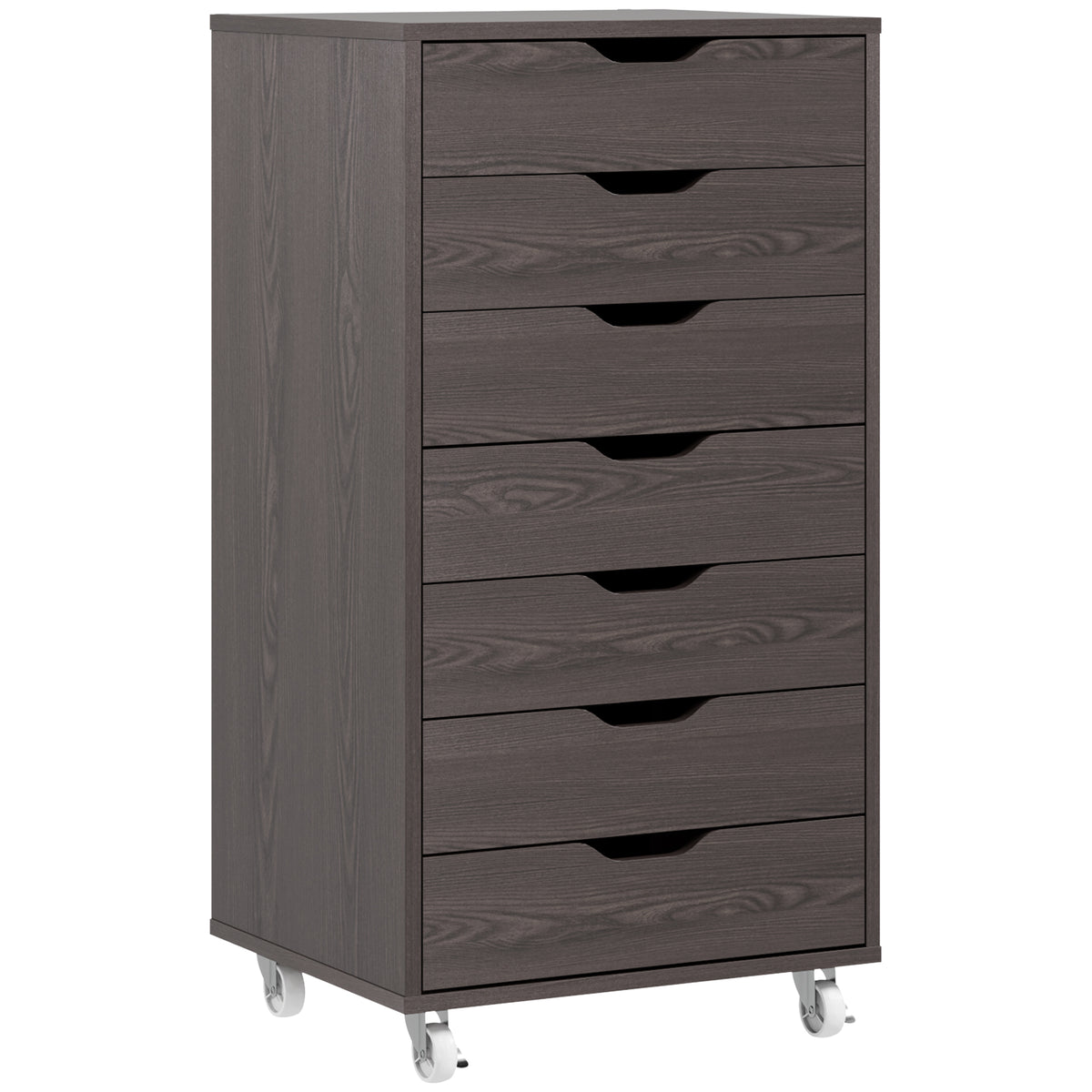 7-drawer Vertical File Cabinet for Home Office, Storage Cabinet with Wheels, 18.7"x15.6"x35.4", Black – view 8