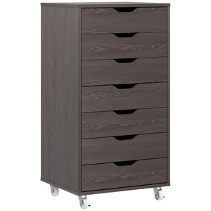 7-drawer Vertical File Cabinet for Home Office, Storage Cabinet with Wheels, 18.7"x15.6"x35.4", Black – view 8