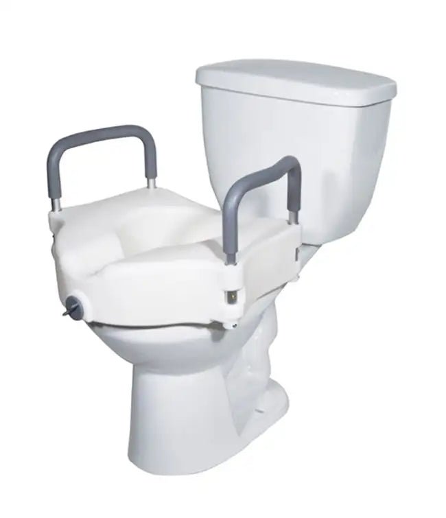 MOBB MHLRTSA Locking Raised Toilet Seat with Removable Arms, 300 lb