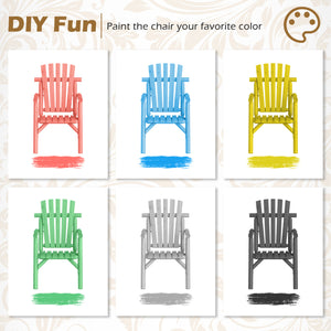 Log Wood Patio Chair with Slatted Backrest for Deck Backyard-Brown view 9