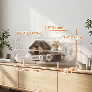 8 in 1 Hamster Cage with All Accessories for Dwarf Hamster, 21.5" x 11.8" x 12.6"