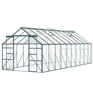 16' x 8' Aluminum Polycarbonate Greenhouse Walk-in Garden Greenhouse Kit with Adjustable Roof Vent – view 3