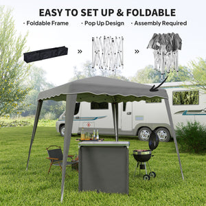 8' x 8' Pop Up Canopy, Outdoor Foldable Tent, Portable Canopy Tent with Carrying Bag for Camping, Party – view 10