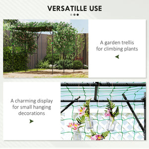 Garden Arch Cucumber Trellis for Climbing Plants, 7.3 FT Tall Metal Plant Trellis Support with Climbing – view 6