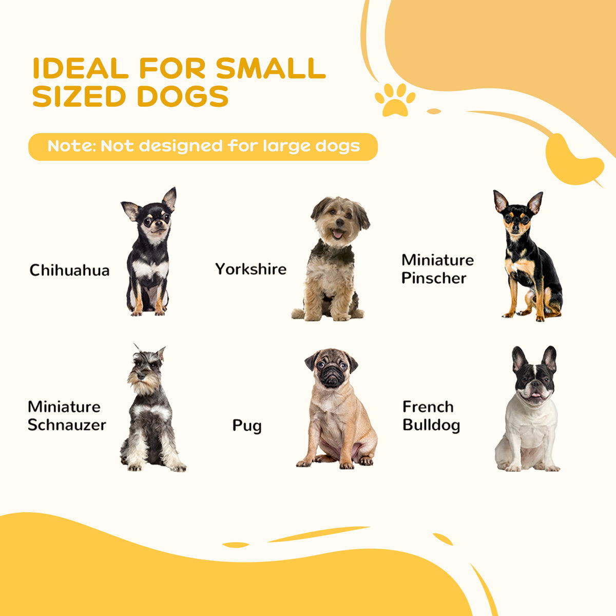 24"H Foldable Dog Gate, 3 Panels Freestanding Pet Gate Barriers Indoor with Support Feet – view 5