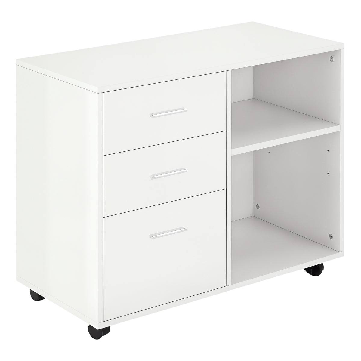 Modern Lateral Filing Cabinet, 3 Drawer File Cabinet for Letter and A4 Size Documents, Mobile – view 8