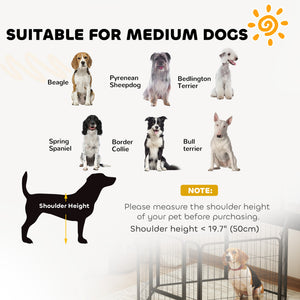 6 Panels Heavy Duty Dog Playpen Outdoor Indoor with Door & Strap, 24" Height Portable & Foldable Pet Playpen