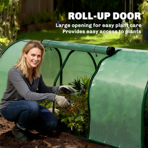 8' x 3' x 2.6' Mini Greenhouse Portable Hot House for Plants with Zippered Doors for Outdoor, Indoor – view 12