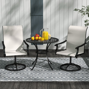 Outdoor Swivel Dining Chairs Set of 2, High Back Swivel Chairs with All Weather Mesh for Deck, Backyard – view 6