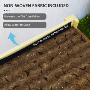 Wooden Raised Garden Bed with Acrylic Panels, Raised Planter Box with Drainage Holes, 29.5" x 18.1" x 23.8" – view 6