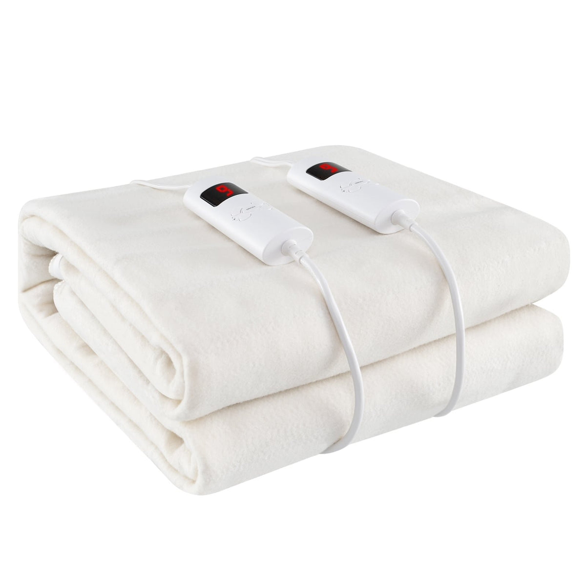 Machine Washable Electric Bed Warmer with Dual Controller 9 Heat Setting and 9-Hour Auto Off and Overheat Protection-Full Size