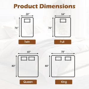 Machine Washable Electric Bed Warmer with Dual Controller 9 Heat Setting and 9-Hour Auto Off and Overheat Protection-Queen Size view 3