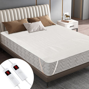 Machine Washable Electric Bed Warmer with Dual Controller 9 Heat Setting and 9-Hour Auto Off and Overheat Protection-Queen Size view 4
