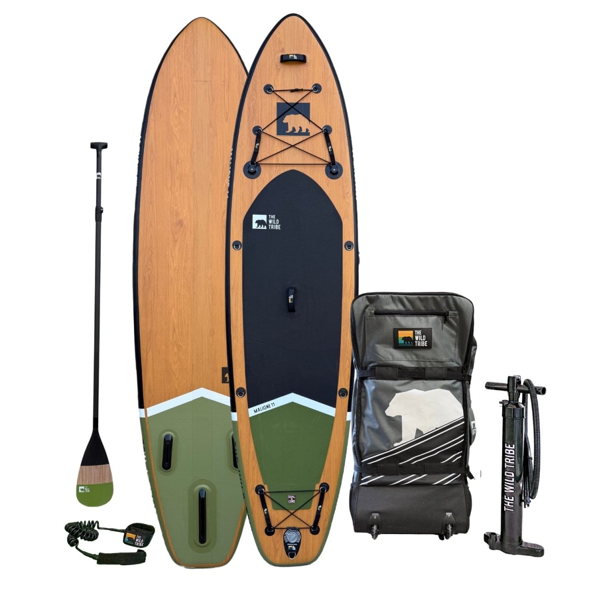 Maligne 11' Inflatable Paddleboard, Green or Pink, 350 lb Capacity | The Wild Tribe