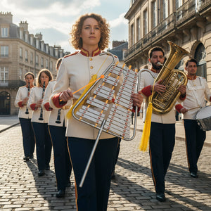 Marching Glockenspiel 29 Note Bell Lyre for Marching Band-Silver view 3