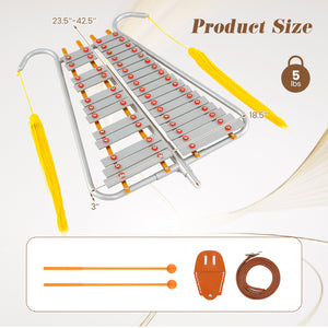 Marching Glockenspiel 29 Note Bell Lyre for Marching Band-Silver view 5