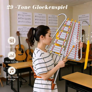 Marching Glockenspiel 29 Note Bell Lyre for Marching Band-Silver view 7