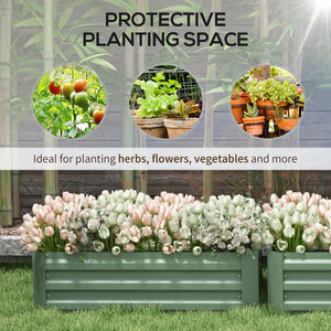 39" x 39" x 12" Set of 2 Raised Garden Bed, Elevated Planter Box with Galvanized Steel Frame for Growing – view 24