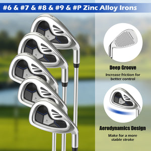 Men's 9 Pieces Complete Golf Club Set-Navy view 7