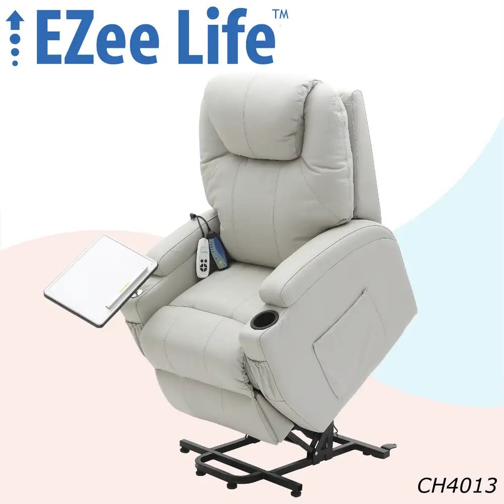 EZee Life Mercury Leather Lift Chair, Heat & Massage, 352 lb
