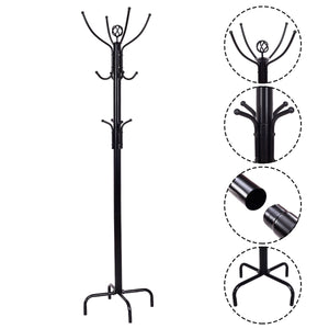 Metal Coat Rack with 12 Hooks view 5