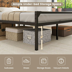 Platform Full/Queen Bed with Rustic Headboard and Footboard-Full Size view 9