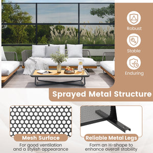 Metal Privacy Screen with Expansion Bolts and Connection Screws-Black view 6