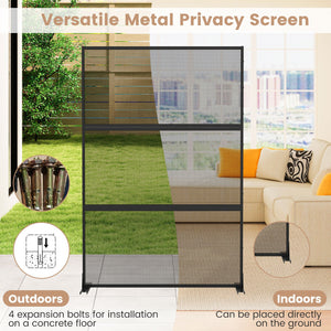 Metal Privacy Screen with Expansion Bolts and Connection Screws-Black view 7