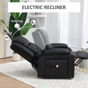 Lift Chair for Seniors, PU Leather Upholstered Electric Recliner Chair with Remote, Side Pockets – view 4