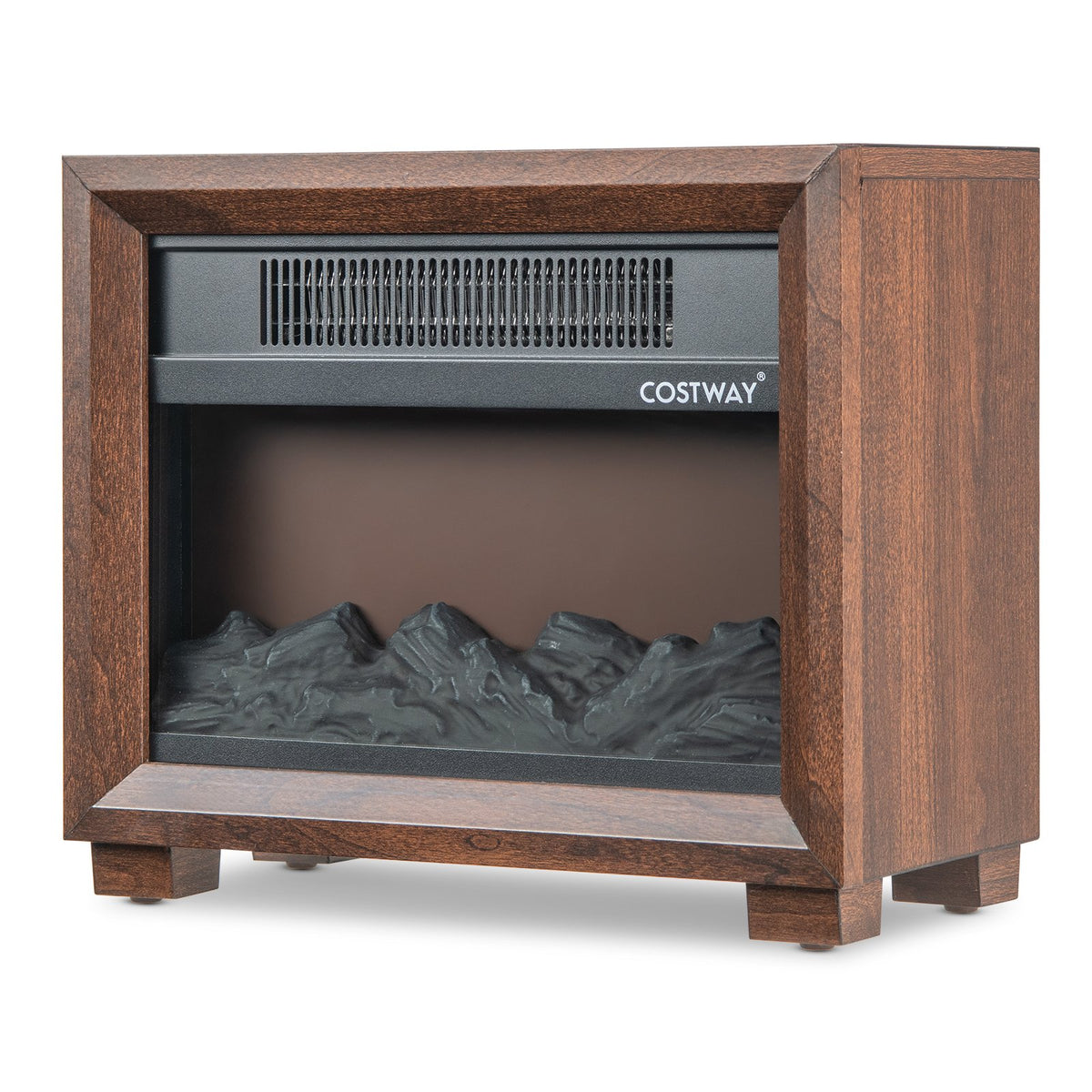 Mini Wooden Space Tabletop Fireplace with Realistic Flame Effect view 4