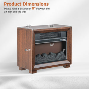 Mini Wooden Space Tabletop Fireplace with Realistic Flame Effect view 5